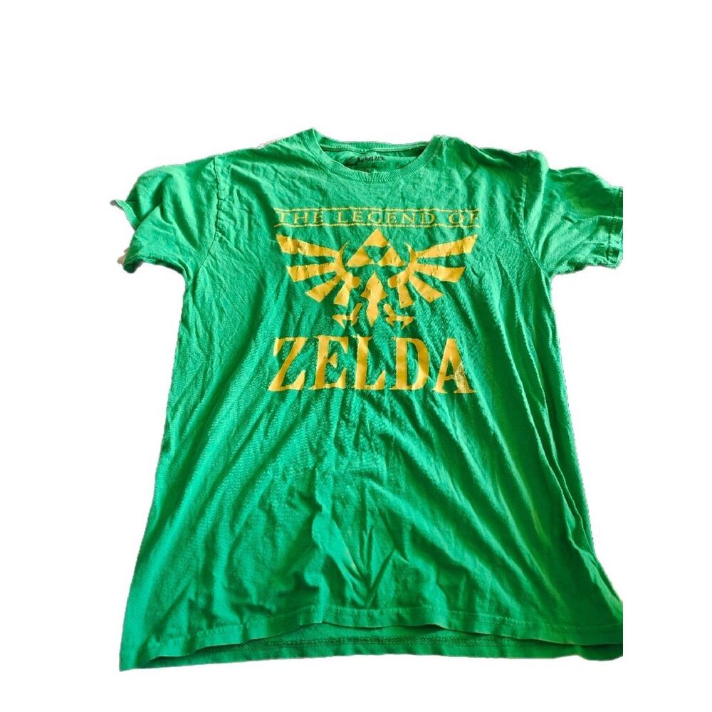 The Legend Of Zelda Graphic T Shirt Nintendo Green Yellow Size M